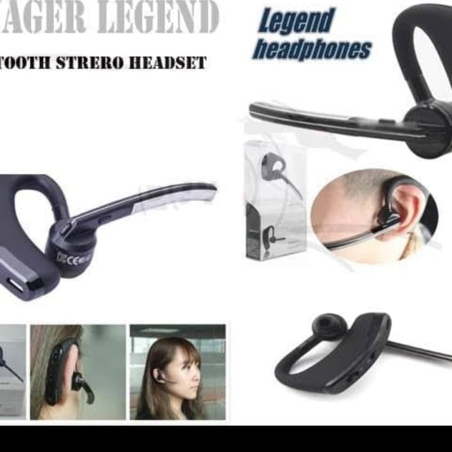 Headset Bluetooth Voyager Legend Stereo V8 Bass Earphone Plus Headset Sambungan