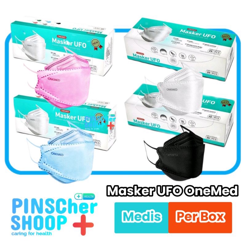 MASKER EARLOOP UFO 3D ONEMED MASKER KF MEDIS 4PLY PER BOX