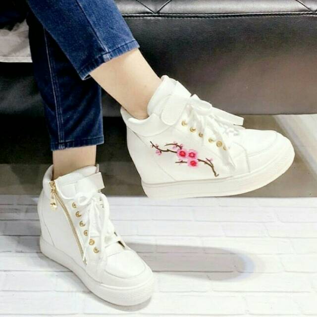 SEPATU BOOTS BUNGA  MD58 / BOOT BUNGA MD58 / SEPATU SANTAI WANITA FAHION SEPATU MURAH KEKINIAN