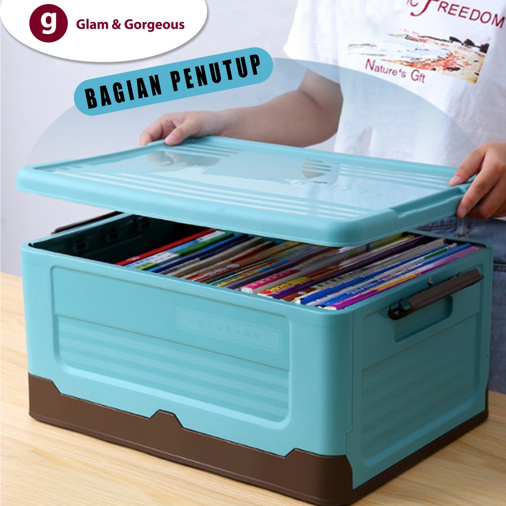 Kotak Penyimpanan Plastik Box Container Lipat Serbaguna Portable Storage Organizer Box Container BC