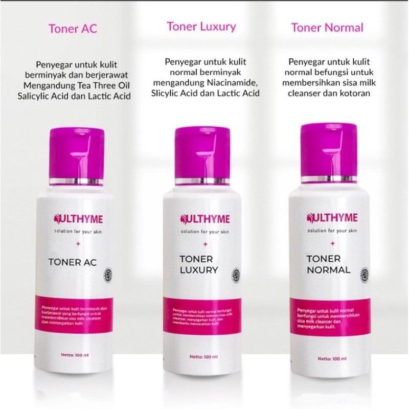 Toner Ulthyme skincare