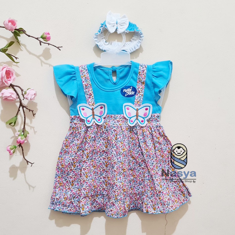 [ PROMO 7.7 ] [P-030] Dress Bayi / Dress Anak Perempuan Usia 0-6 Bulan -  Planet Kids (Planet Kid)