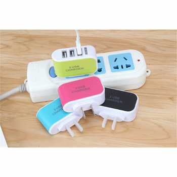 Adapter Travel Charger USB 3 Port 5V 3.1A EU Plug LED