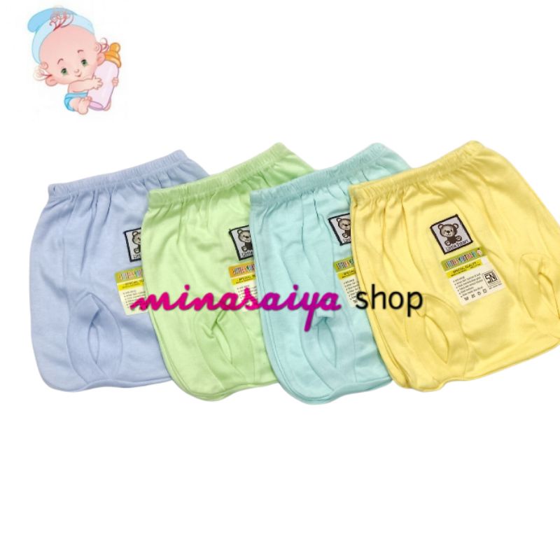 LITTLE SMART BABY 3 pcs dan 4 pcs Celana Pop Bayi Newborn Polos Warna