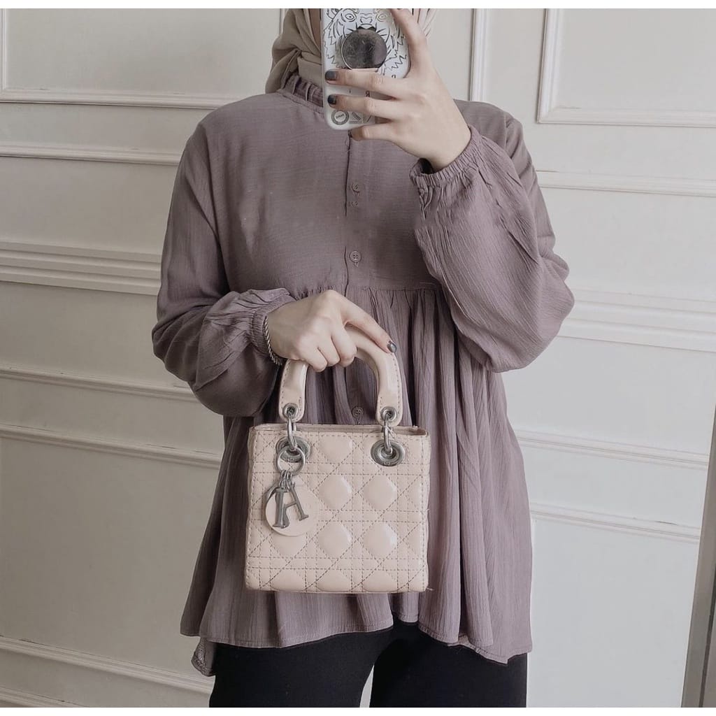 BEFAST - ZEC OOTD Wanita Blouse ASHUA / ⭐ PREMIUM AIRFLOW CRINCLE ⭐Rachel Blouse / Pakain Wanita Remaja / Blouse Lengan Panjang / Blouse Banyak Warna / Blouse Termurah / Blouse Wanita Hijab