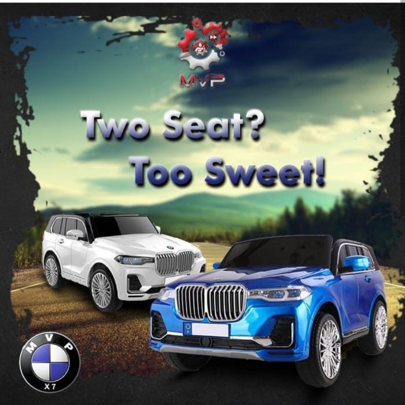 promo mobil aki mainan anak bmw x7 mob 2032 jok kulit