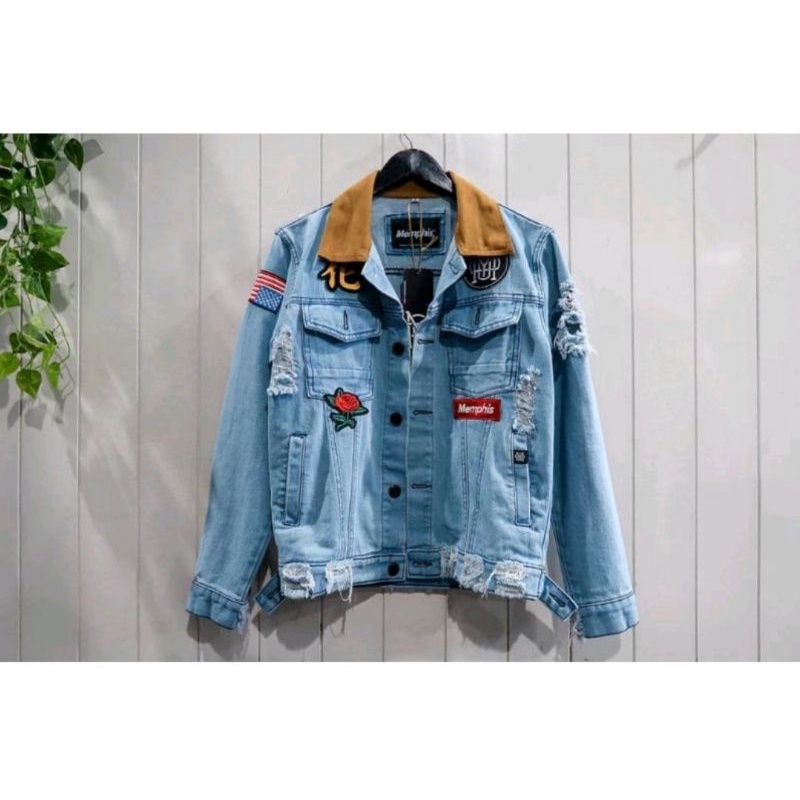 JAKET DILAN MAWAR/JAKET JEANS PRIA WANITA