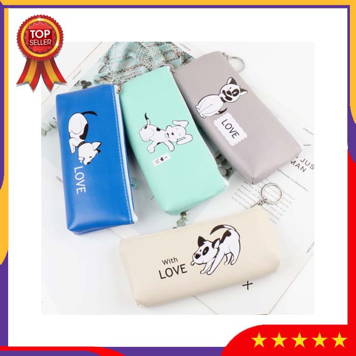 

ZVBS9 Tempat Pensil Love Dog Pencil Case Pouch Alat Tulis Pensil Perlengkapan Sekolah