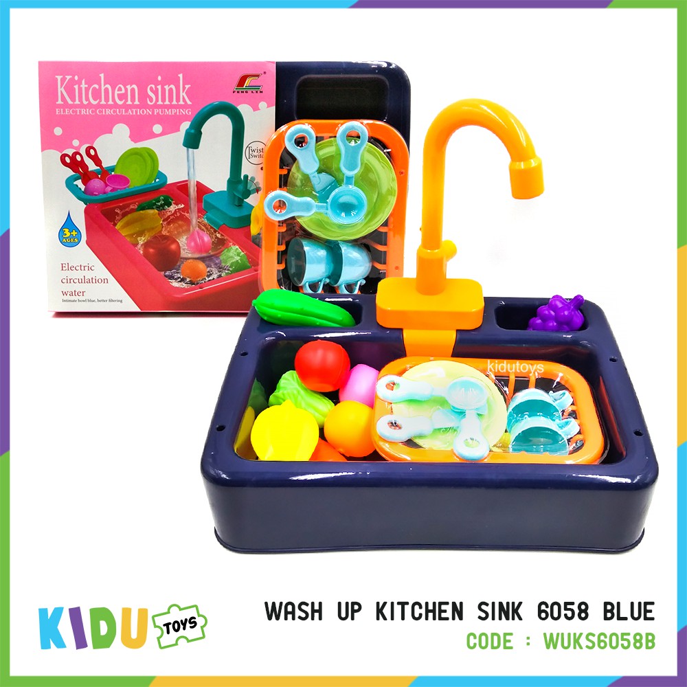 Mainan Anak Wash Up Kitchen Sink 6058 Kidu Toys