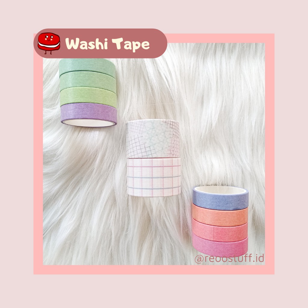 

Washi Tape Pastel Murah isi 10 Roll | Masking Tapes