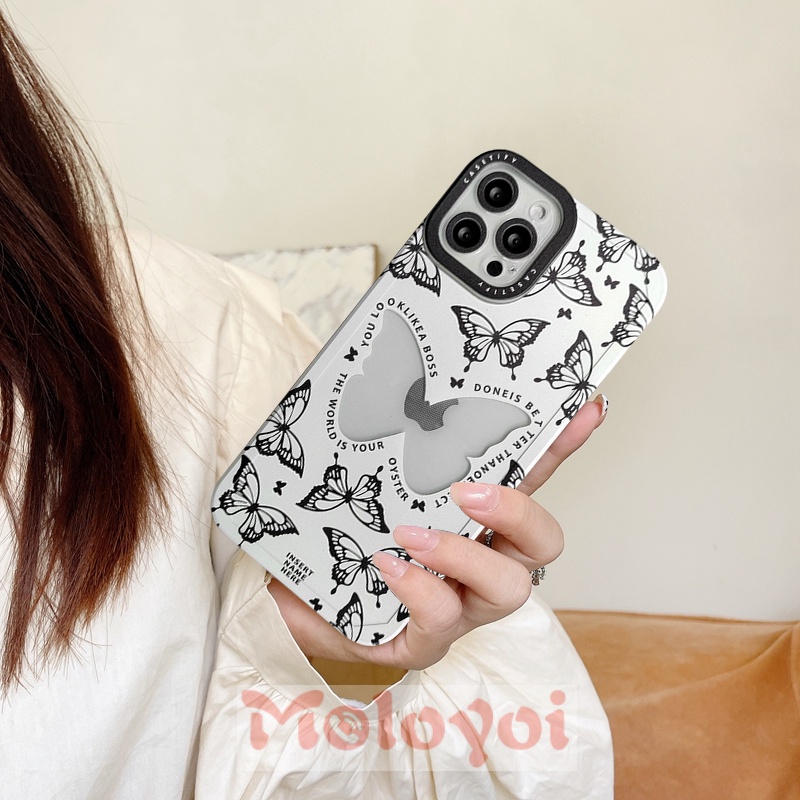 Soft Case TPU Motif Kupu-Kupu Untuk iPhone XR X XS Max 11 12 13 Pro Max 6 6s 7 8 Plus SE 2020