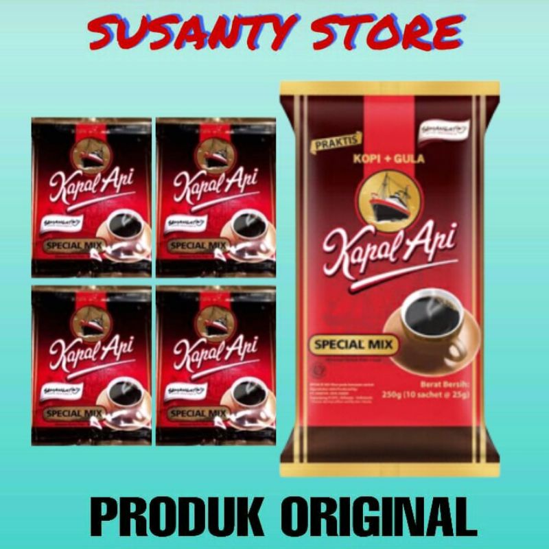 

KOPI KAPAL API SPESIAL MIX 24 gr×10 SACHET KEMASAN 1RENCENG.
