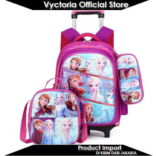 (COD) Vyctoria VOS0005 Tas Trolley Anak 3in1 Koper Troli Anak Tas Sekolah Import Promo JT0005 0005