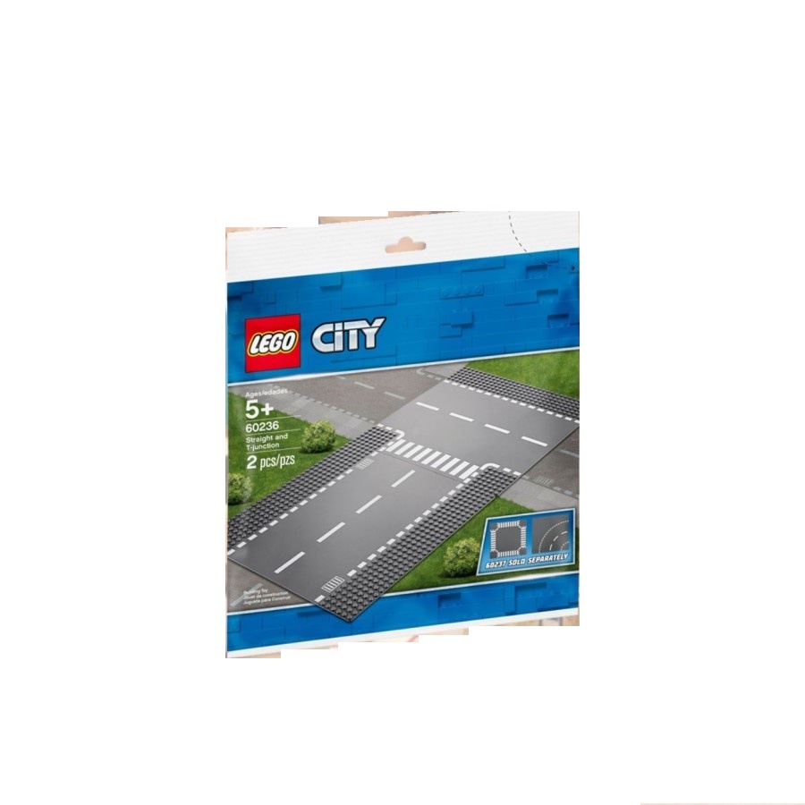 LEGO 60236 CITY Straight And T-Junction - Mainan Anak Edukasi