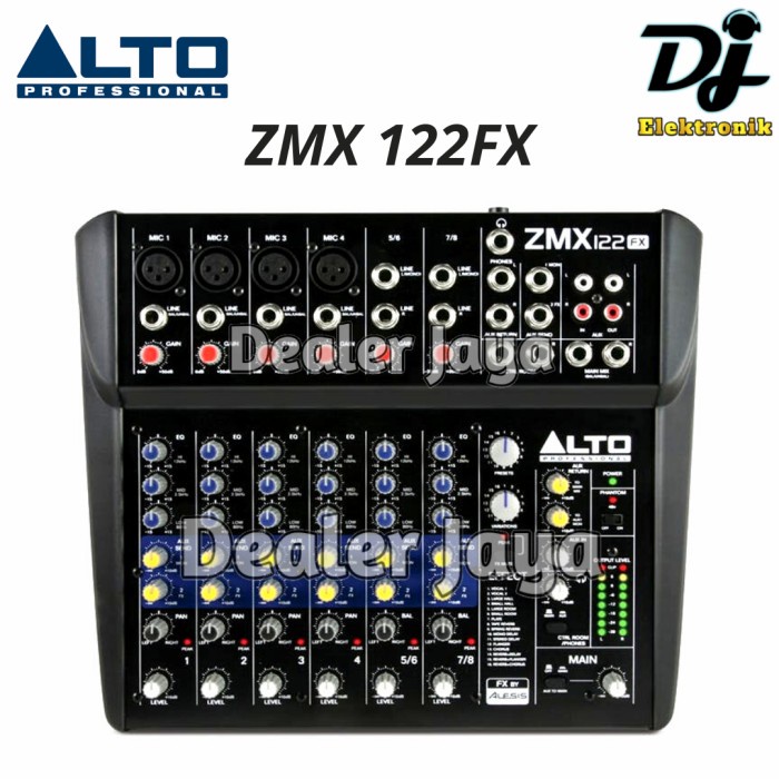 Mixer Analog Alto ZMX 122 FX / 122FX - 8 channel