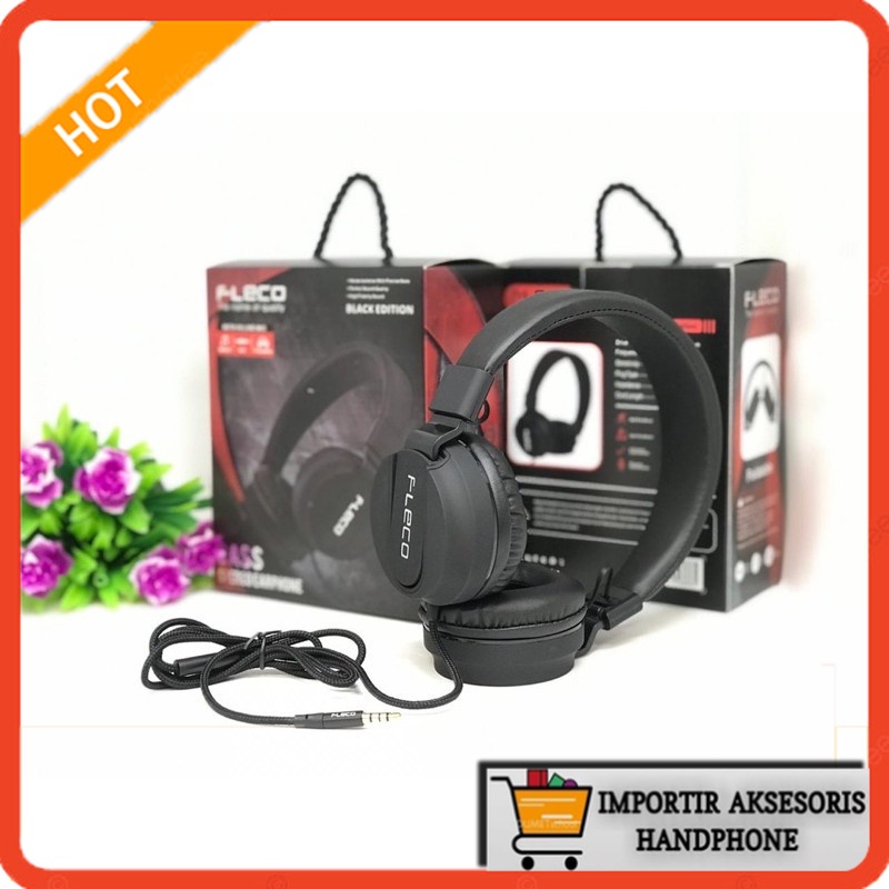 Headphone Bando FLECO FL-888 Headset Handsfree Mega Bass Earphone Premium Quality