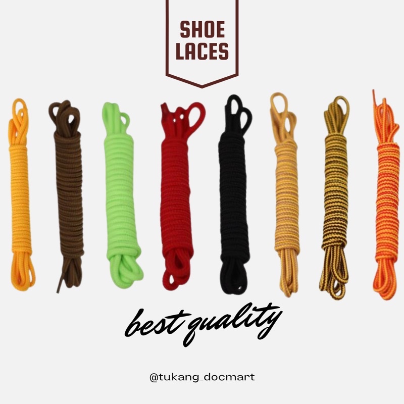 Round Shoelaces / Tali Sepatu Bulat / Tali Sepatu Docmart / Tali Sepatu Boots timberland redwings