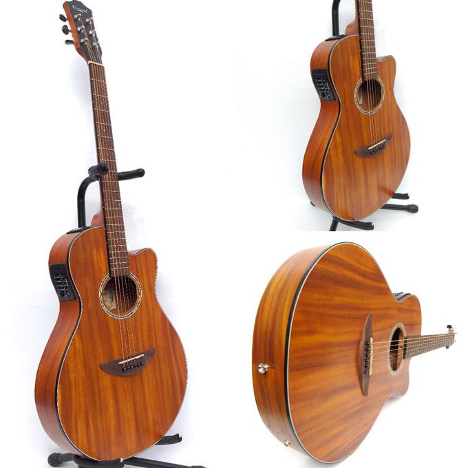 Gitar Akustik Elektrik Tuner Camwood Iwc-38Nsk Body Slim Original - Paket A