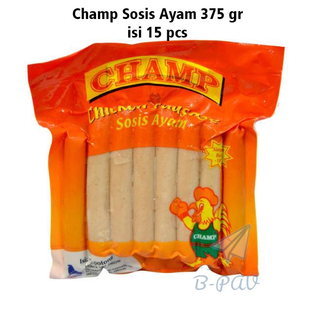 

Champ Sosis Ayam 375 gr isi 15 pcs