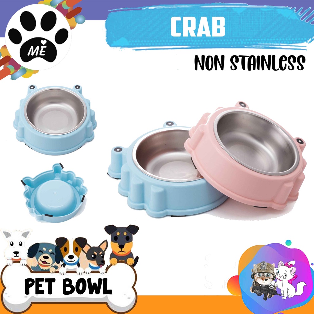 Pet Bowl Anti Slip &quot;CRAB&quot; Tempat Makan Minum Hewan