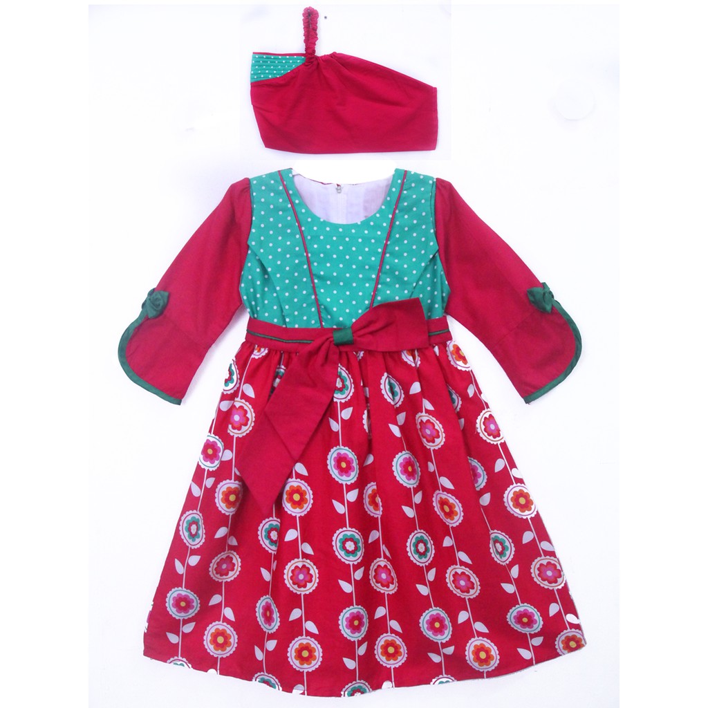 Two Mix Baju Muslim Anak - Dress Muslim Anak - Gamis Anak Perempuan - Baju Anak Muslim -  2810-3