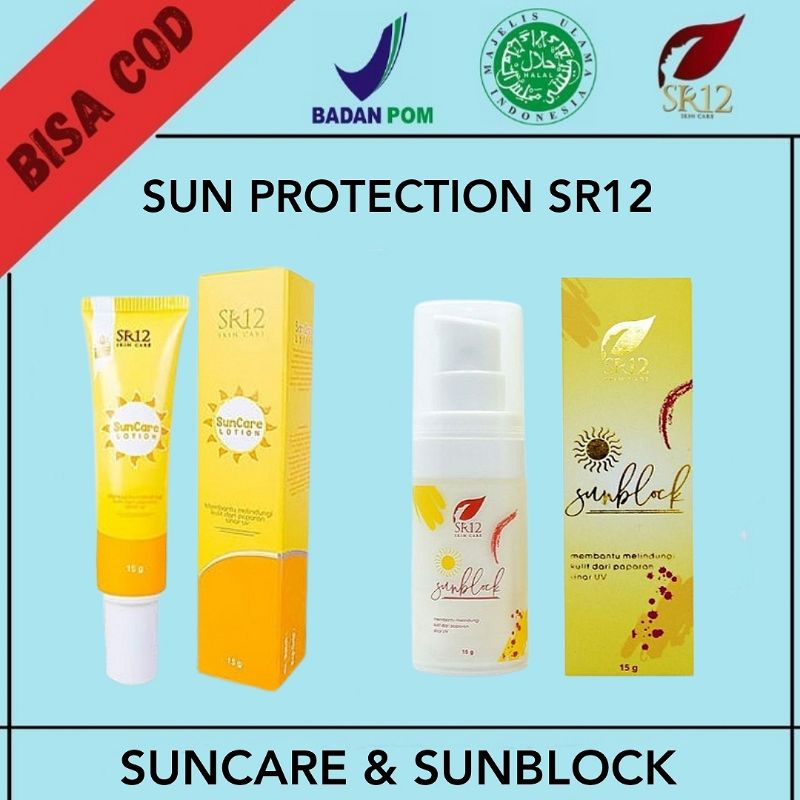 Sunblock dan Suncare SR12/ sun protection/ sunscreen/ tabir surya