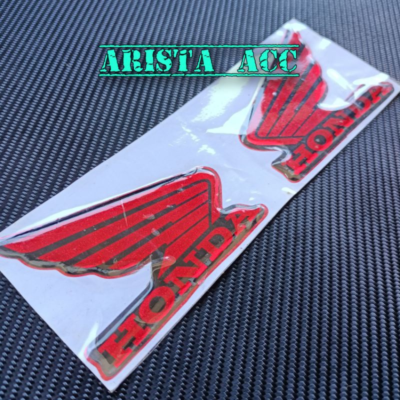 emblem timbul stiker logo SAYAP WINGS HONDA KUALITAS TERBAIK MURAH