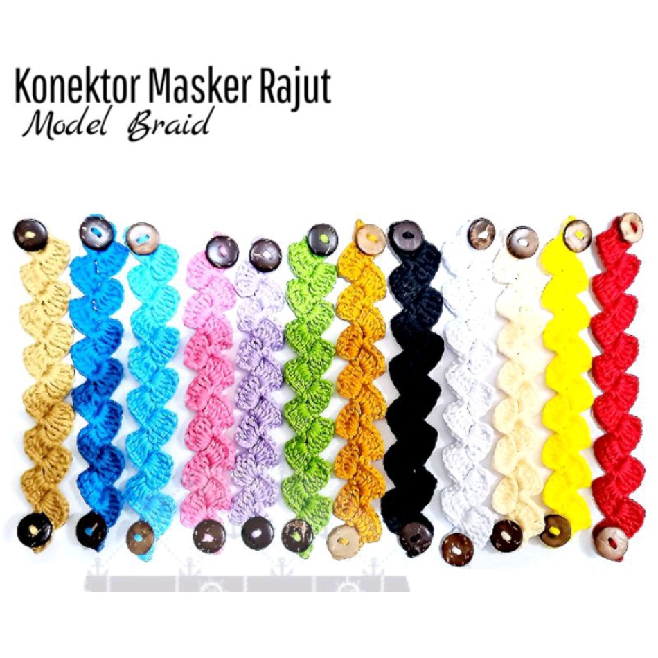 KONEKTOR MASKER RAJUTAN HANDMADE POLYSTER