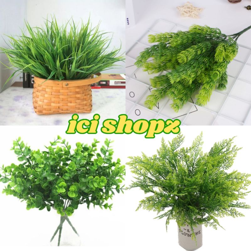 Daun cemara Artificial / Daun dolar / Daunrumput