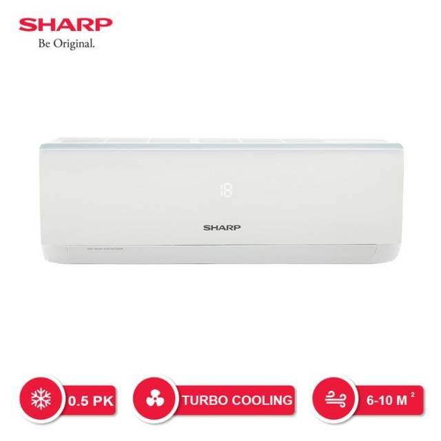 new terhemat 350watt ac 05pk Terlama garansi 10thn AC Split 05pk Sharp AP05UCY Terpasang di Cirebon
