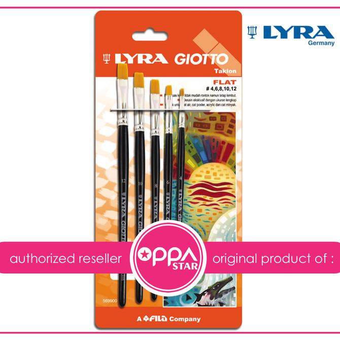 

Stok Baru! Lyra Brush Art Flat Set 5 Pcs Kuas Original Terpercaya