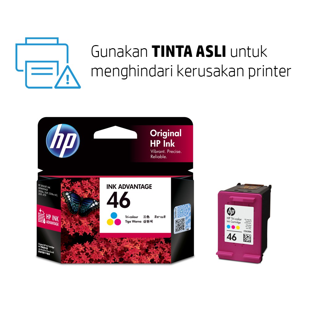 Tinta Printer HP Original 46 Tri-Color (CZ638AA)/ 4729