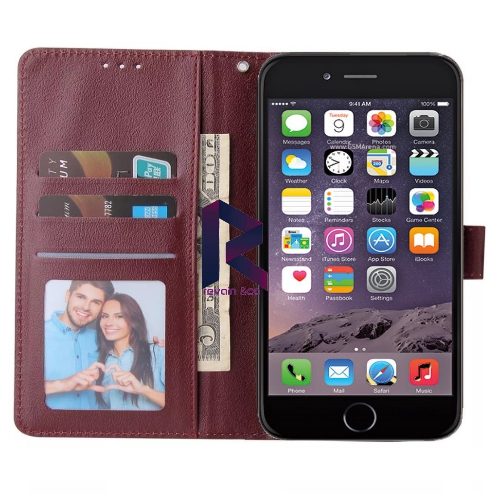 FLIP COVER IPHONE 6 PLUS/6S PLUS CASING FLIP WALLET LEATHER KULIT PREMIUM SARUNG BUKA TUTUP FLIP CASE IPHONE 6S PLUS