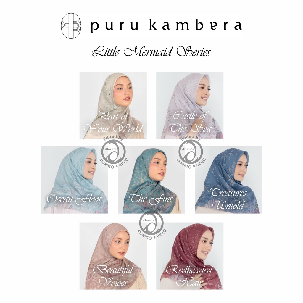 (New) PURU KAMBERA - Scarf & Apparel, Premium Quality Voal (Little Mermaid Ariel & Sleeping Beauty D