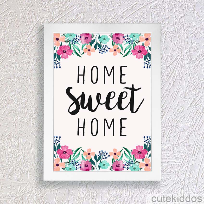  Hiasan  Dinding  Shabby Chic Home Sweet Home 02 Poster 
