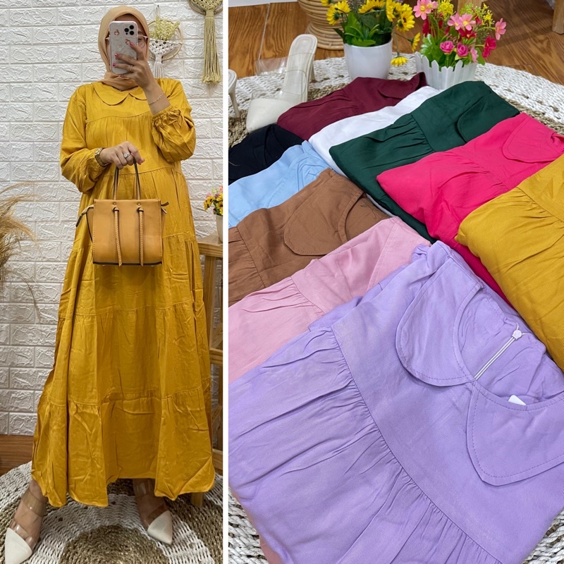 Midi dress ataya rayon // 100% rayon twil