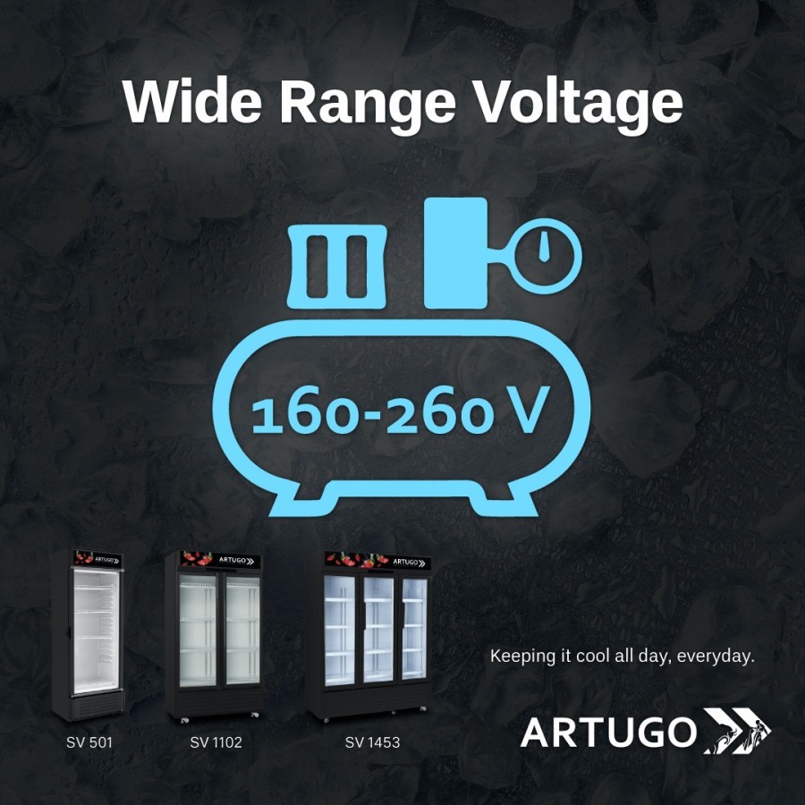 Artugo Showcase Cooler SV 371 No Frost Capacity 300L Warranty 5 Years