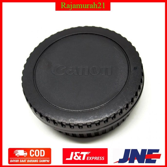 Front Cover &amp; Rear Lens Cap for Canon (With Logo) - OMCS1ZBK - Black