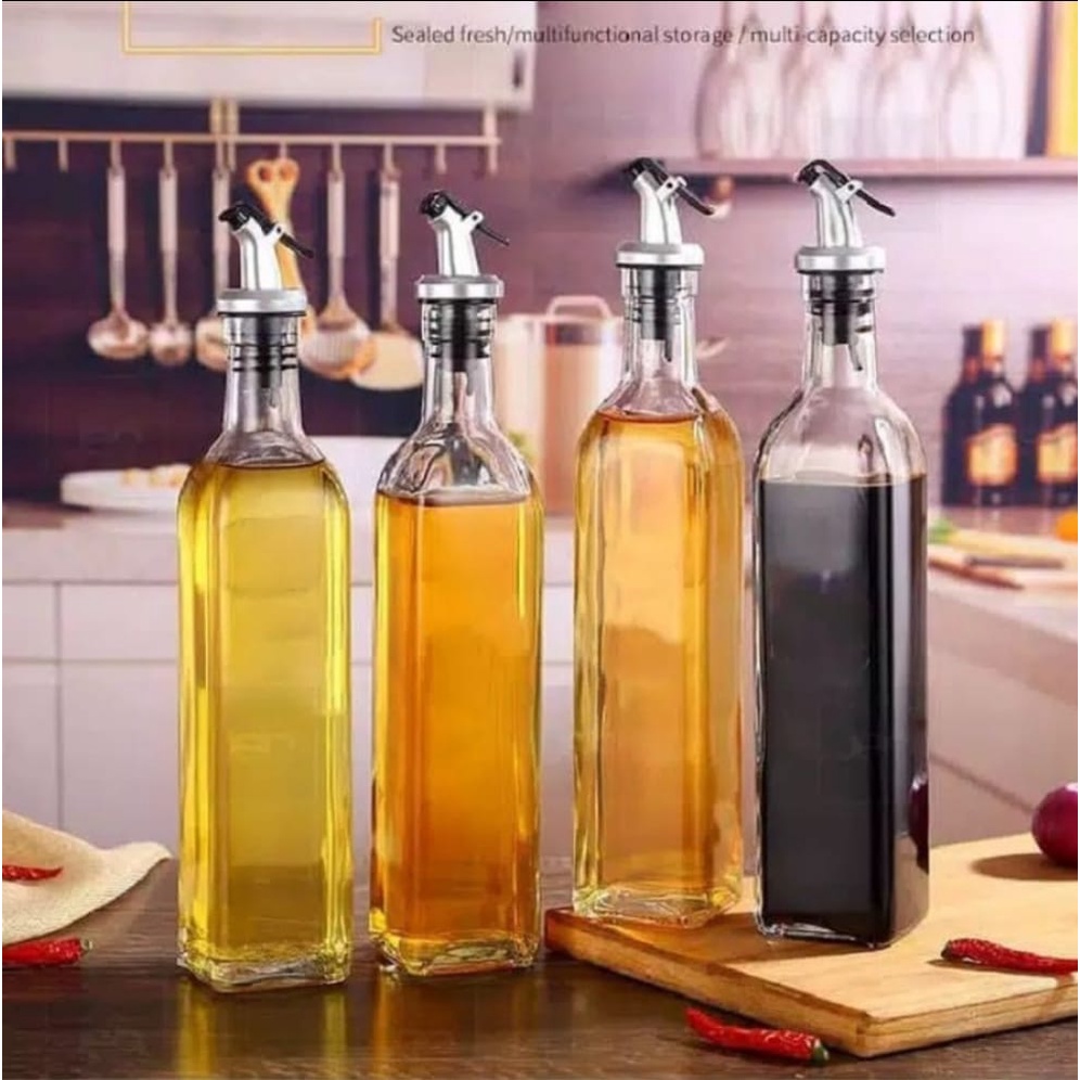Botol Minyak Goreng Kaca 1 Liter / Wadah Olive Oil