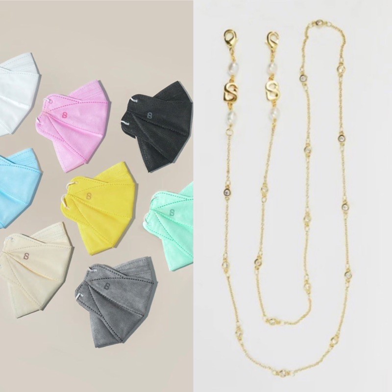 The Everything Long Chain and Mask - Buttonscarves