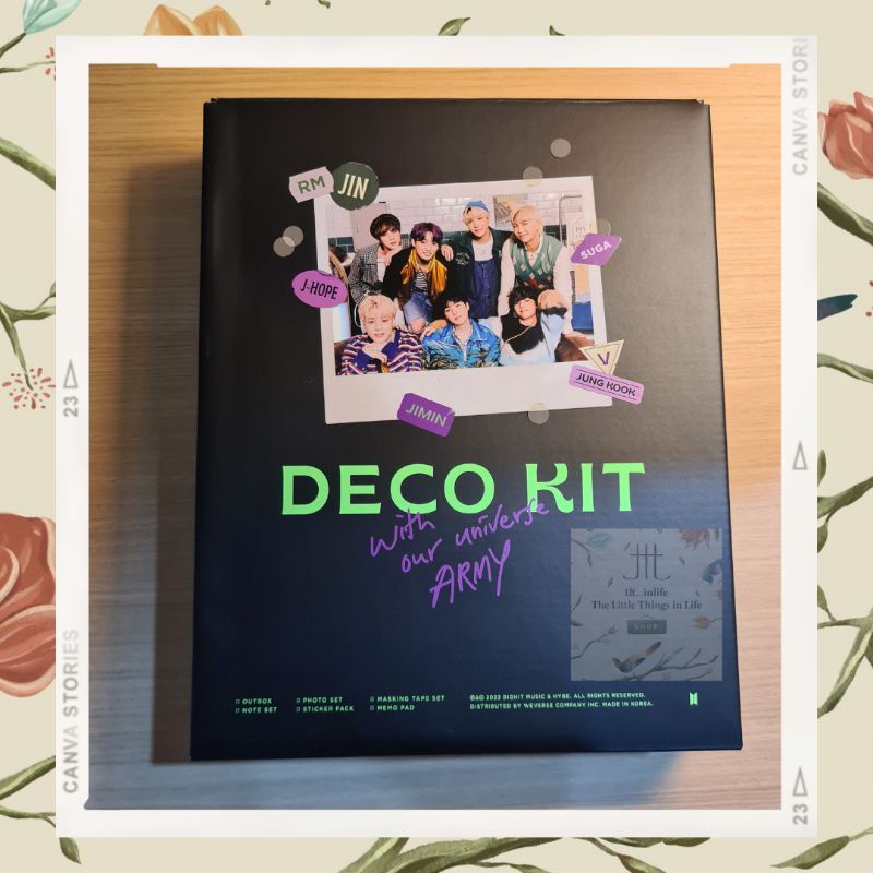 READY BTS DECO KIT OUTBOX + NOTEBOOK