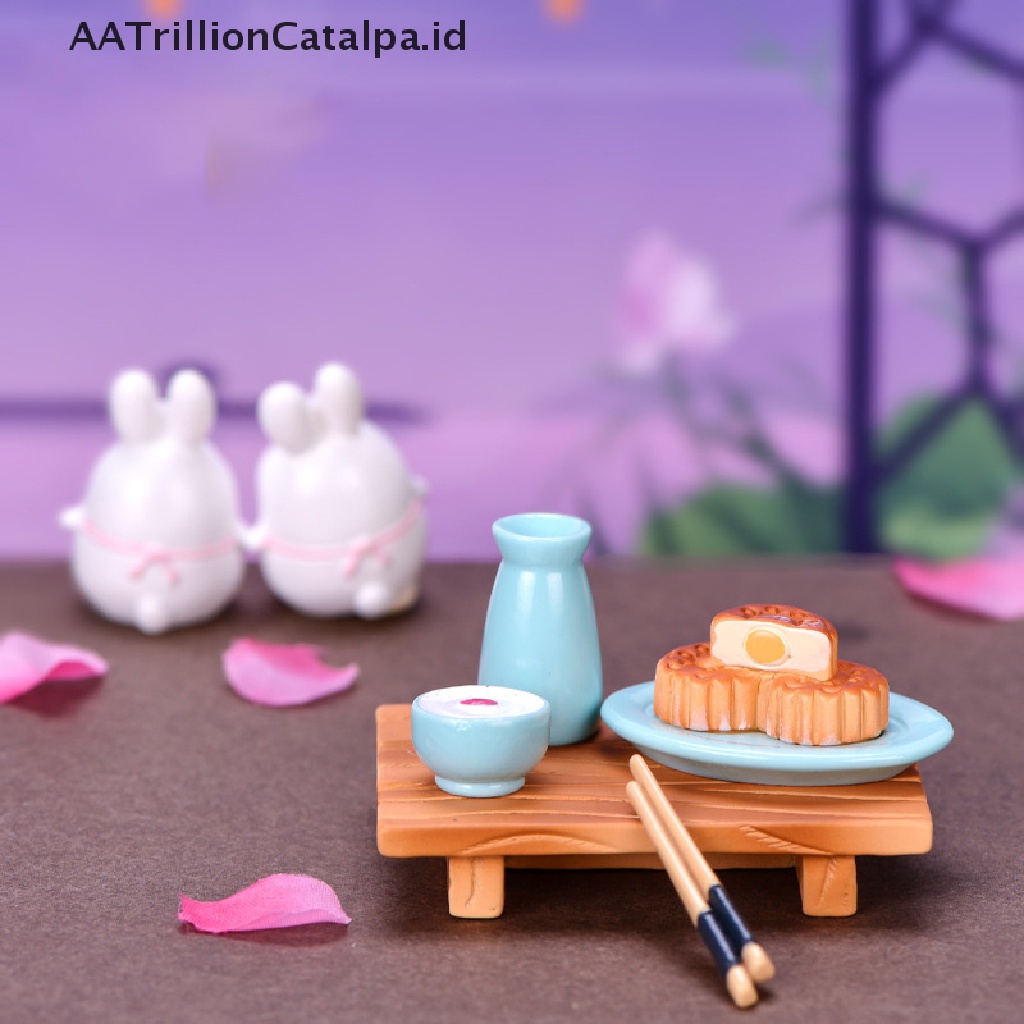 (Aatrillioncatalpa) Miniatur Kelinci Untuk Dekorasi Taman / Festival Bulan