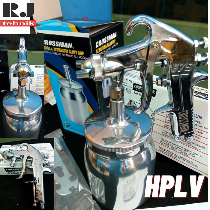 Spray Gun HVLP Tabung Bawah Crossman Gestar F75 Cat Semprot Spet Dico