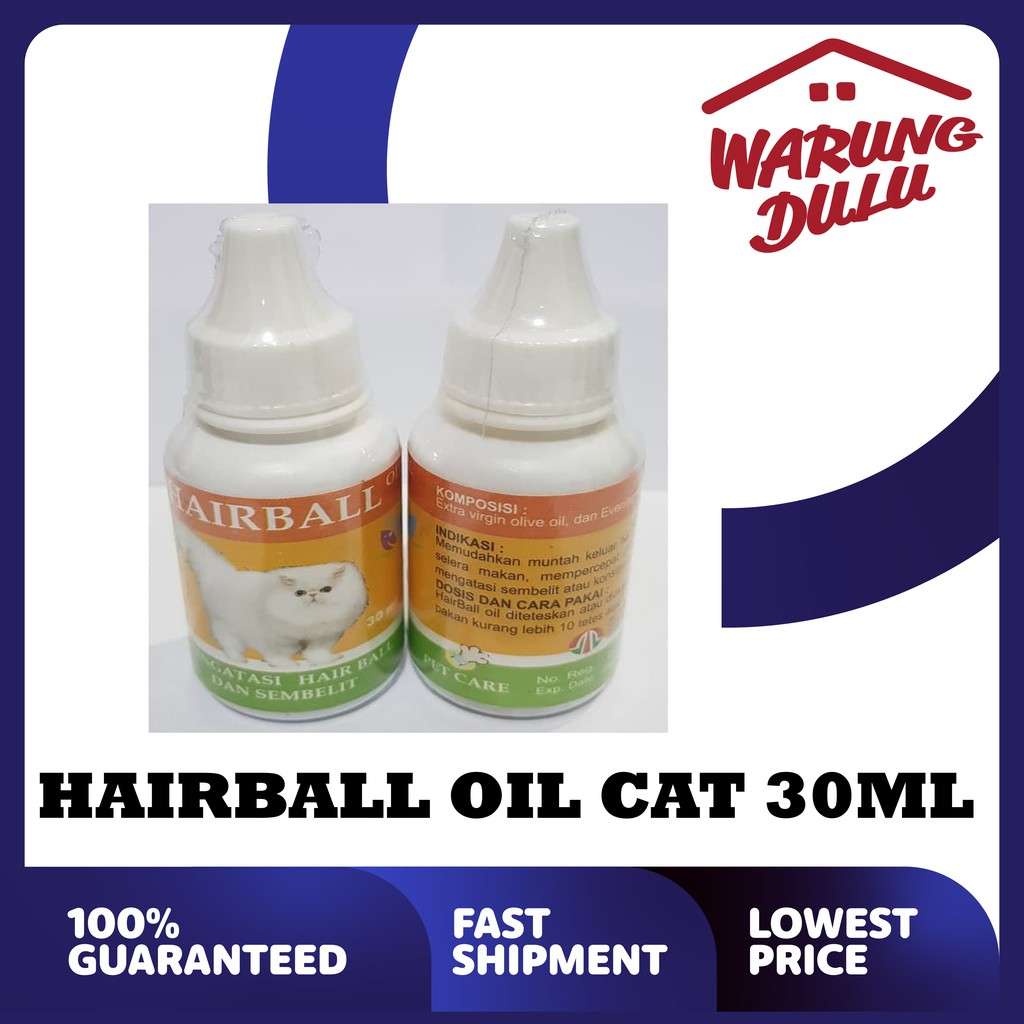 OBAT - HAIRBALL OIL CAT 30ML MENGATASI HAIRBALL &amp; SEMBELIT KUCING