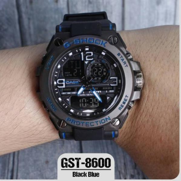 AmazingPrice> FREE BOX & BATERAI JAM TANGAN PRIA GSHOCK GST-8600 CASIO G SHOCK GST8600 METAL RUBBER