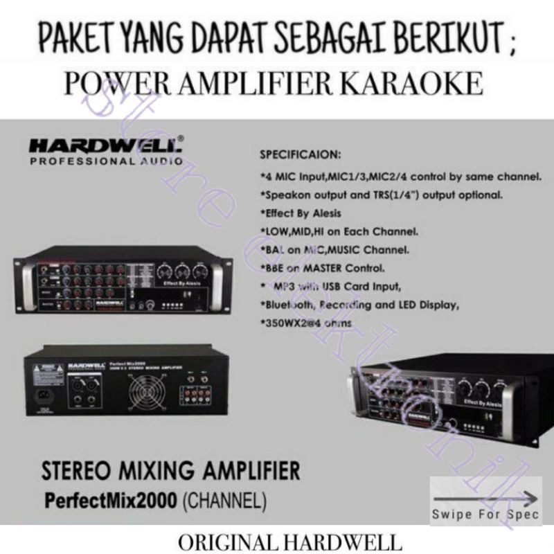 Paket Home Super Karaoke Sound System Full Set MEREK HARDWELL TERBAIK