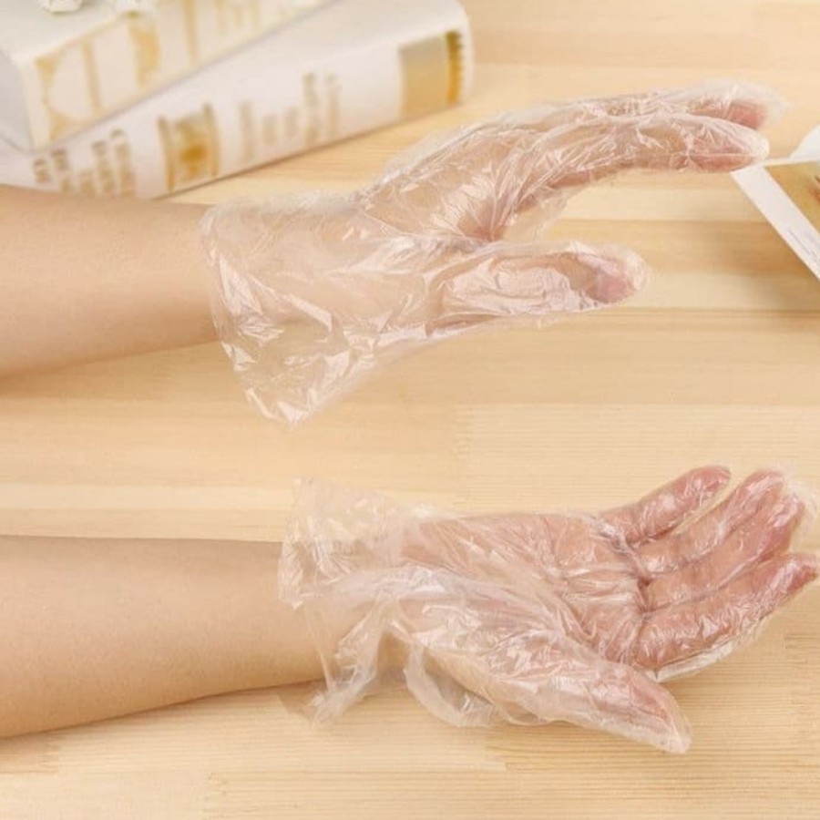 Sarung Tangan Plastik Transparant Disposable Plastic Gloves 1 Pack