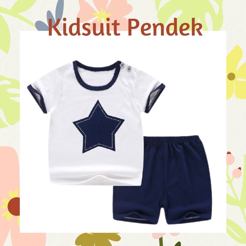 Plazababyku KIDS SUIT PENDEK Setelan Anak / Piyama anak / baju anak laki-laki Import ebv cewek TOT1