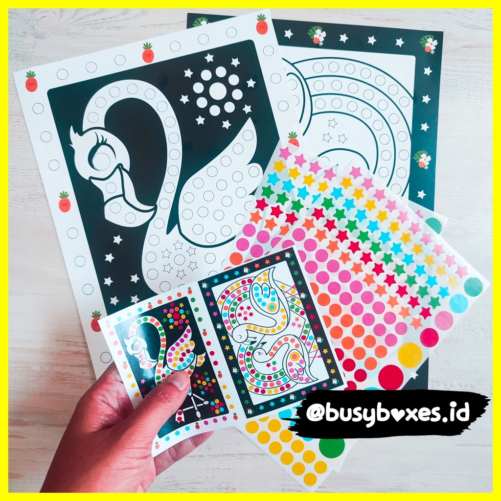 [busyboxes.id] Mainan Edukasi anak 2 tahun mainan edukasi anak 3 tahun Aktivitas anak menempel sticker flamingo