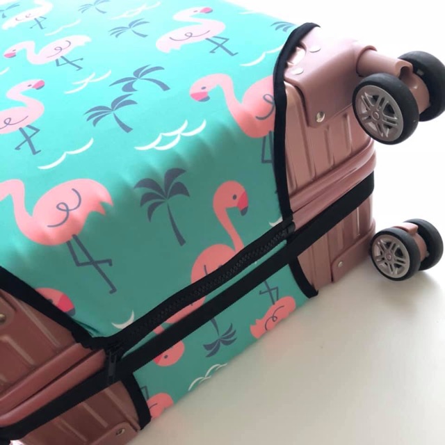 READY STOCK FLAMINGO LUGGAGE COVER